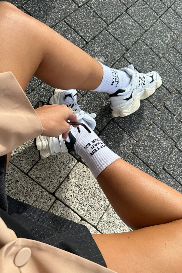 SKARPETKI HOTTER THAN YOUR EX WHITE