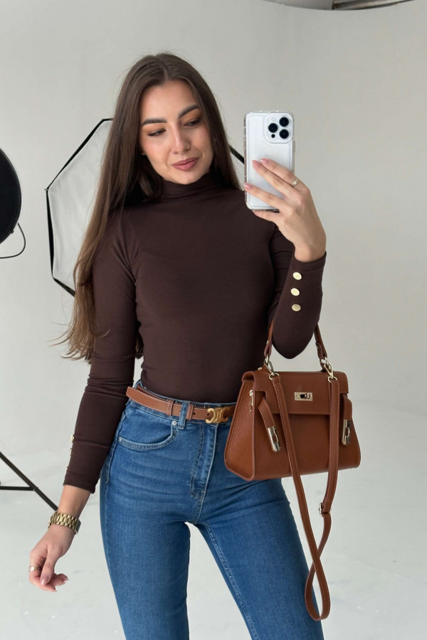 Gładki półgolf brązowy