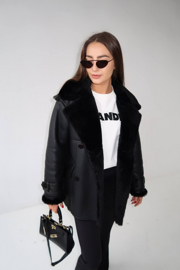 Kożuch Toro krótki czarny