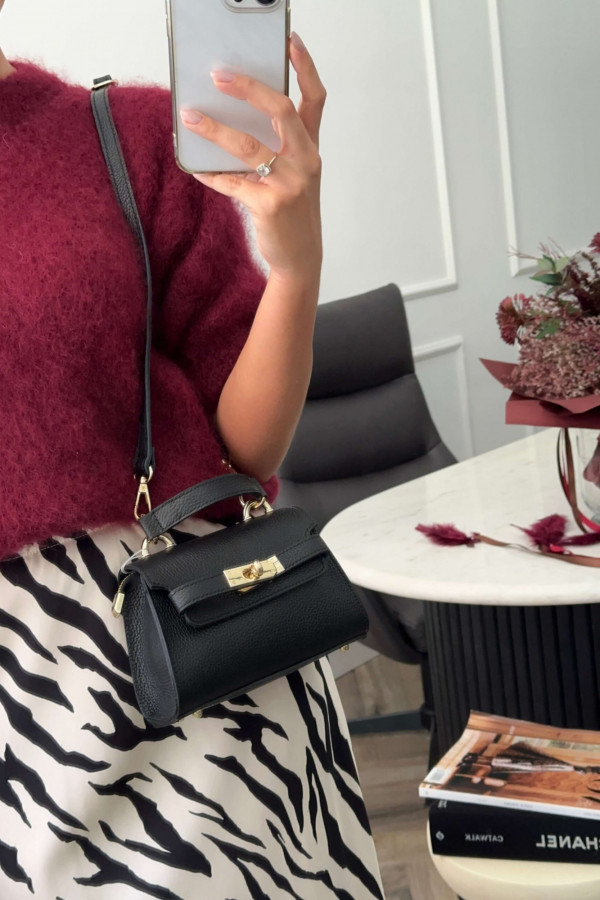 Skórzana torebka Hero czarna