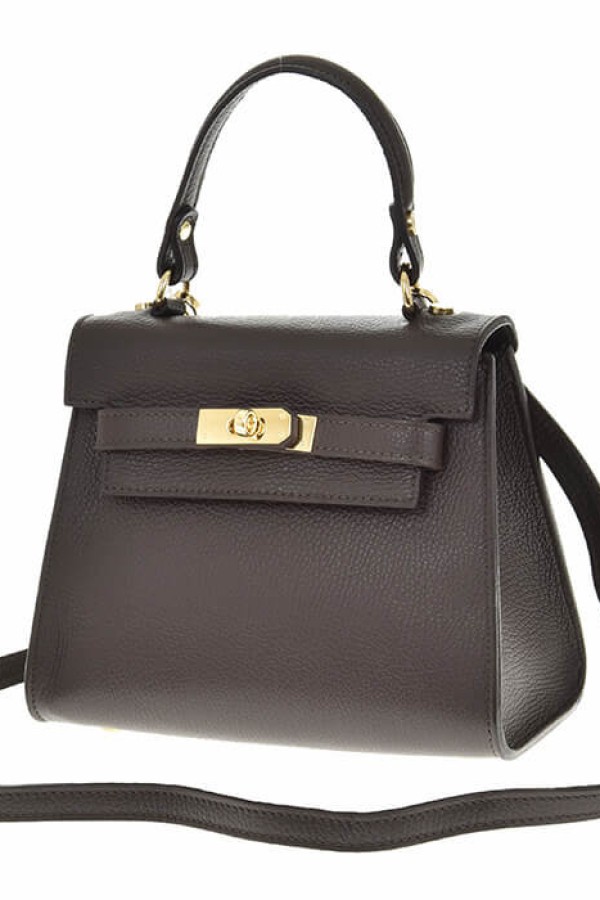 Skórzana torebka Hera czekoladowa