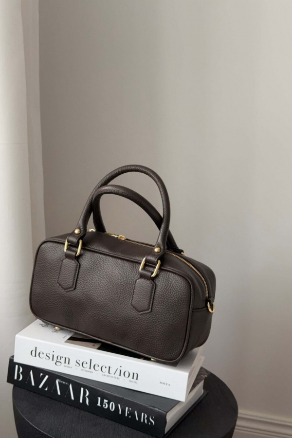 Skórzana torebka MIU czekoladowa