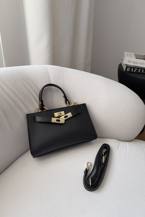 Skórzana torebka Hera 2 czarna