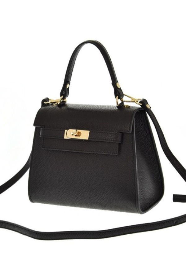 Skórzana torebka Hera czarna