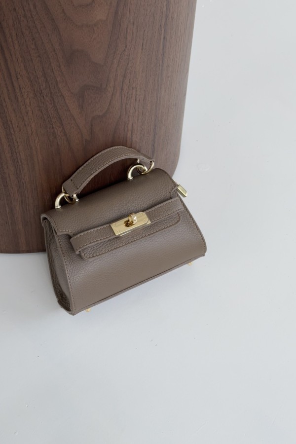 Skórzana torebka Hero taupe