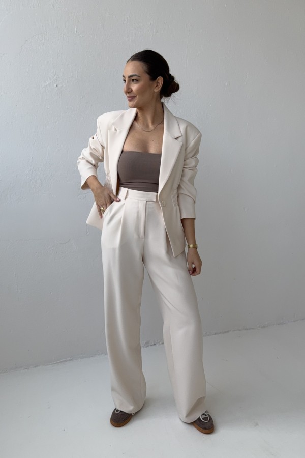 Spodnie Lorenzo kremowe