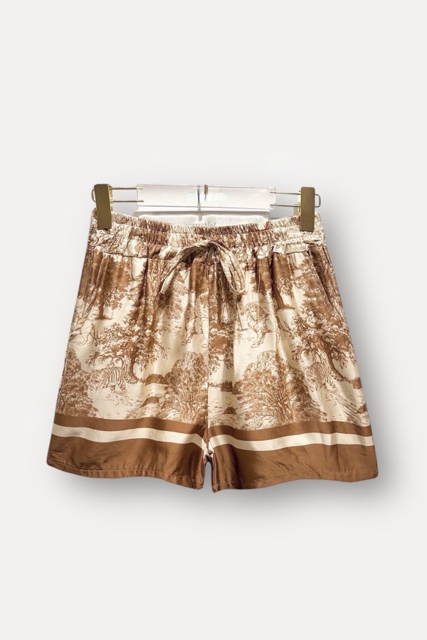 Szorty z jedwabiem Milano beżowe