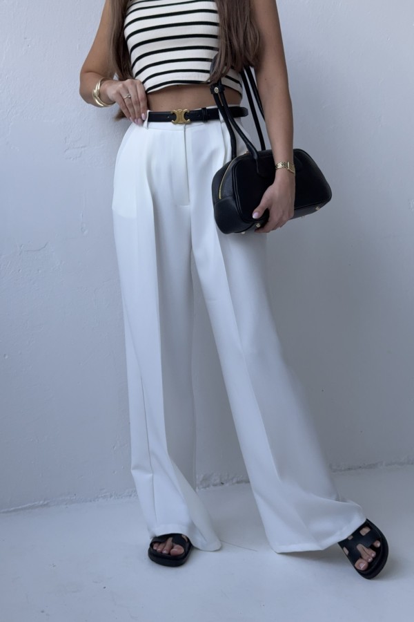 Eleganckie spodnie Erica białe
