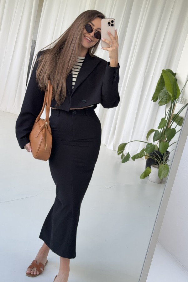 Spódnica midi ołówkowa Erica czarna