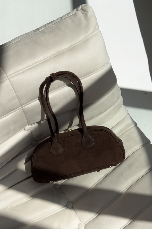 Torebka zamszowa Loren czekoladowa