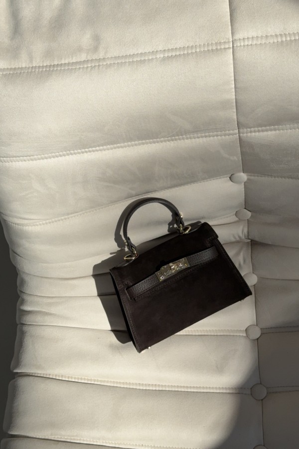 Torebka Hera 3 zamszowa czekoladowa