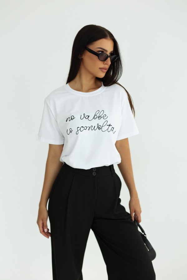 T-shirt Moorelle biały