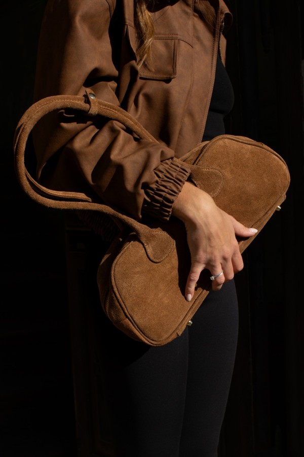 Torebka zamszowa Loren cynamonowa