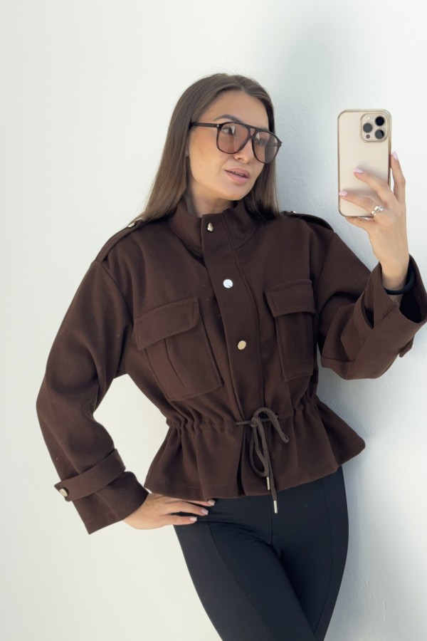 Kurtka przejściowa Nadia czekolada