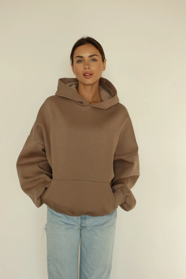 Bluza kangurka oversize fango