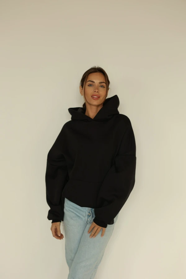 Bluza kangurka oversize czarna