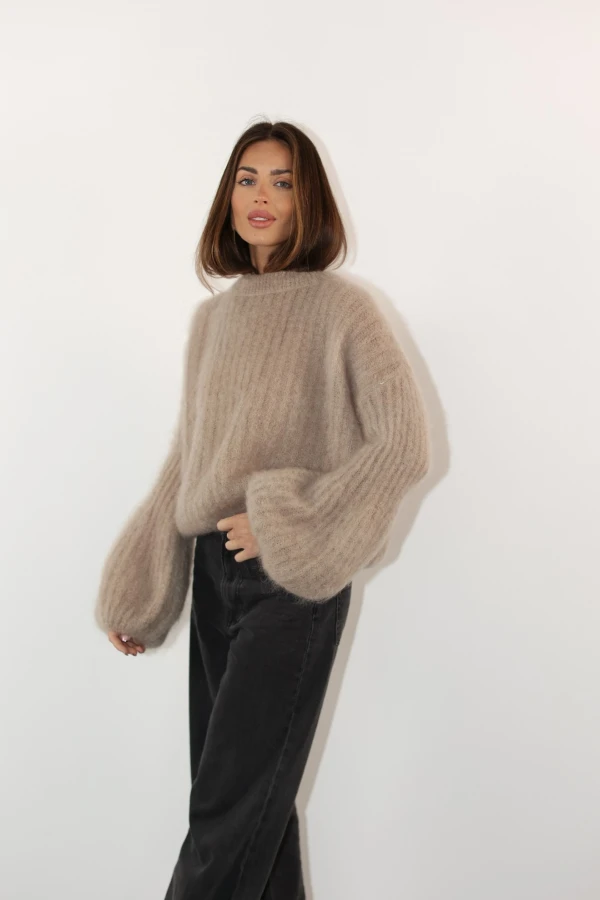Sweter 81% kid mohair Audrey beżowy
