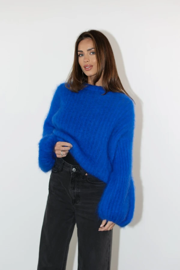 Sweter 81% kid mohair Audrey kobalt