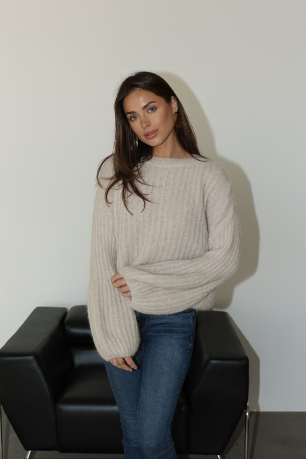 Sweter 33% alpaca super fine Audrey beżowy