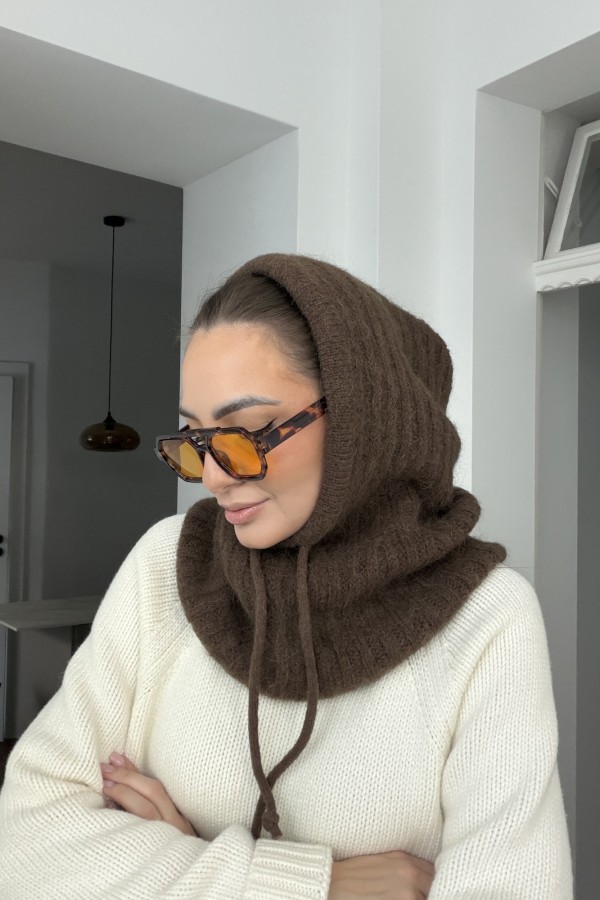 Balaklawa 33% alpaka super fine czekoladowa