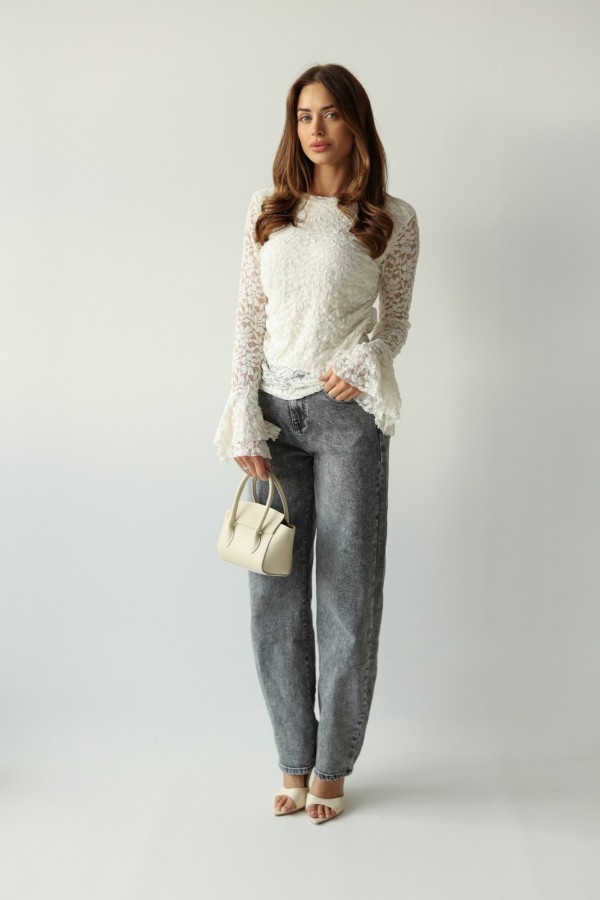 Jeansy balloon Chiara grafitowe