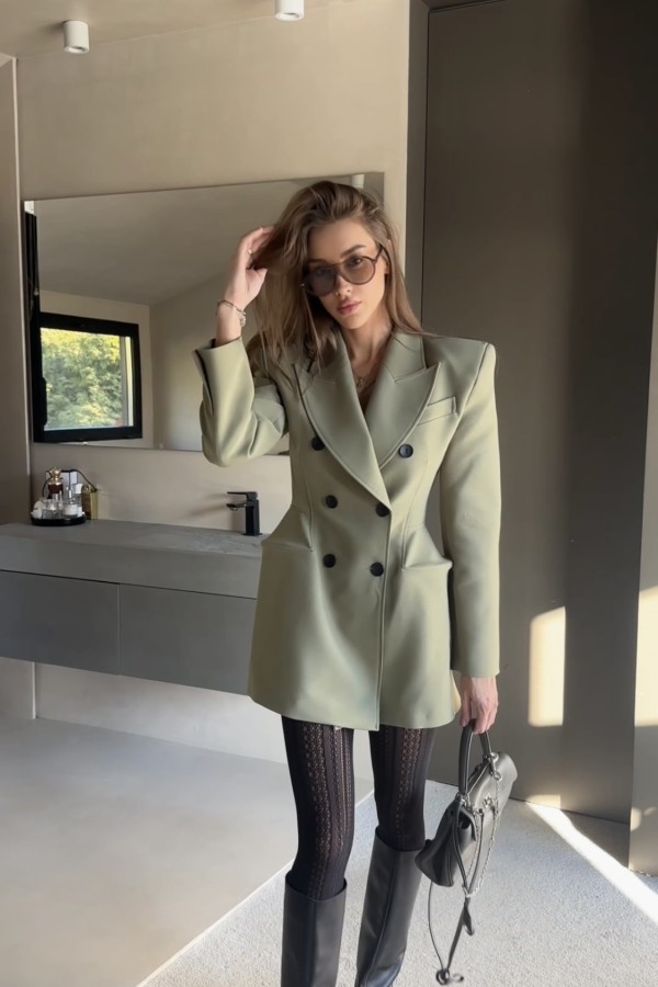 Marynarko-sukienka taliowana Paris pistacjowa