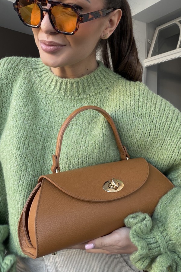 Torebka skórzana Azzurra brązowa