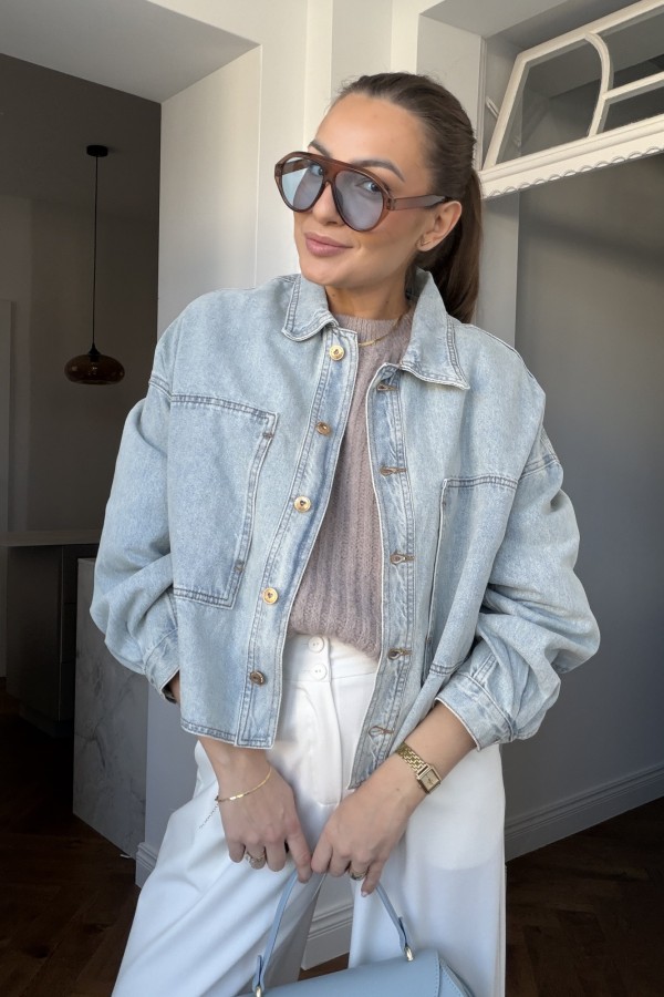 Katana jeansowa oversize