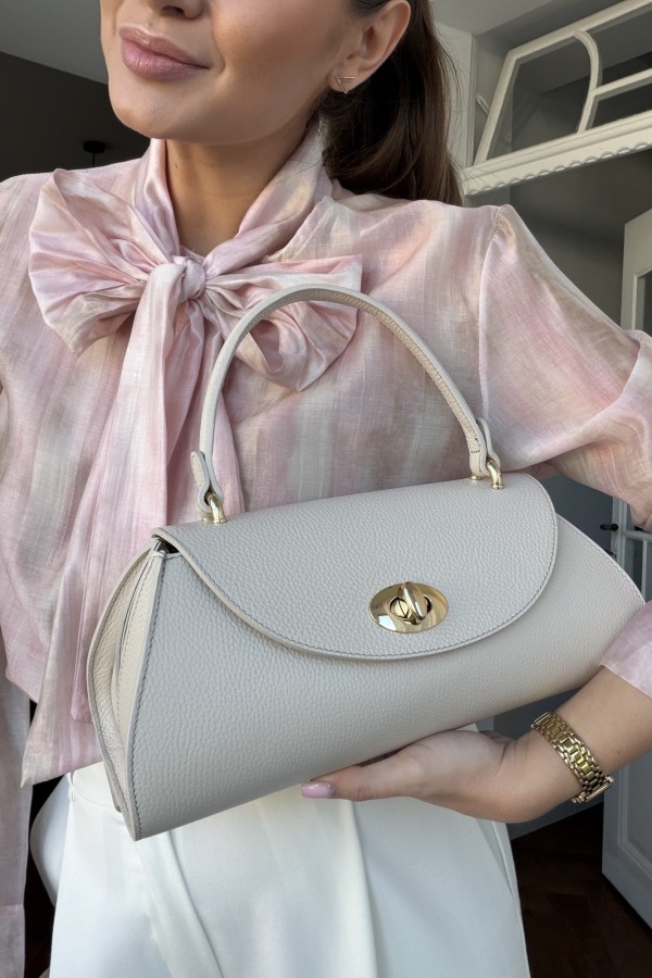 Torebka skórzana Azzurra jasnobeżowa