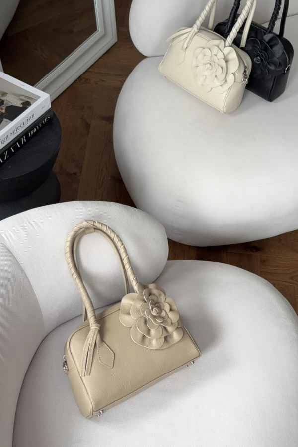 Torebka ze skóry naturalnej Kimberly beżowa