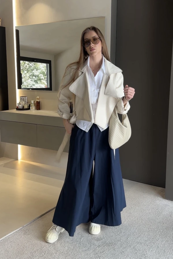 Spodnie kuloty Irmina granatowe