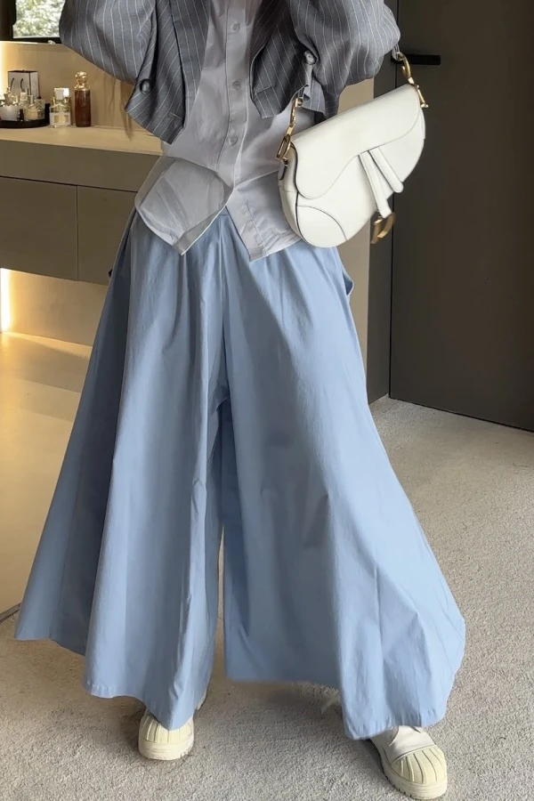 Spodnie kuloty Irmina błękitne