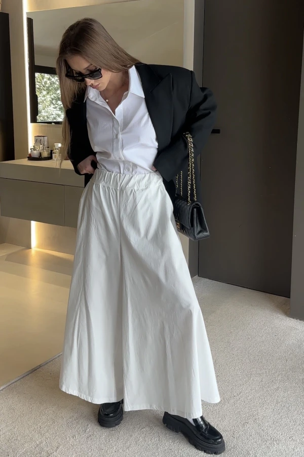 Spodnie kuloty Irmina ecru