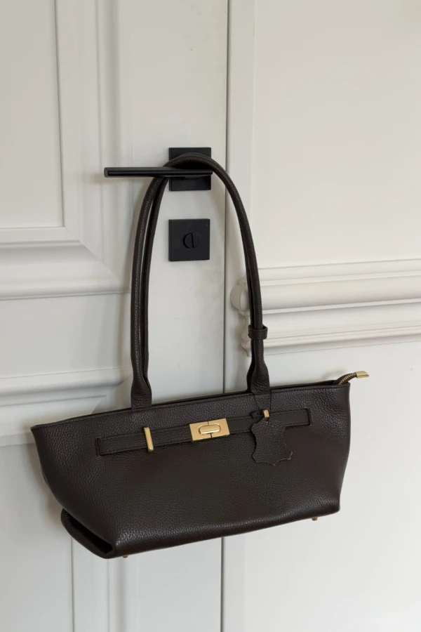 Skórzana torebka Adrianna czekoladowa