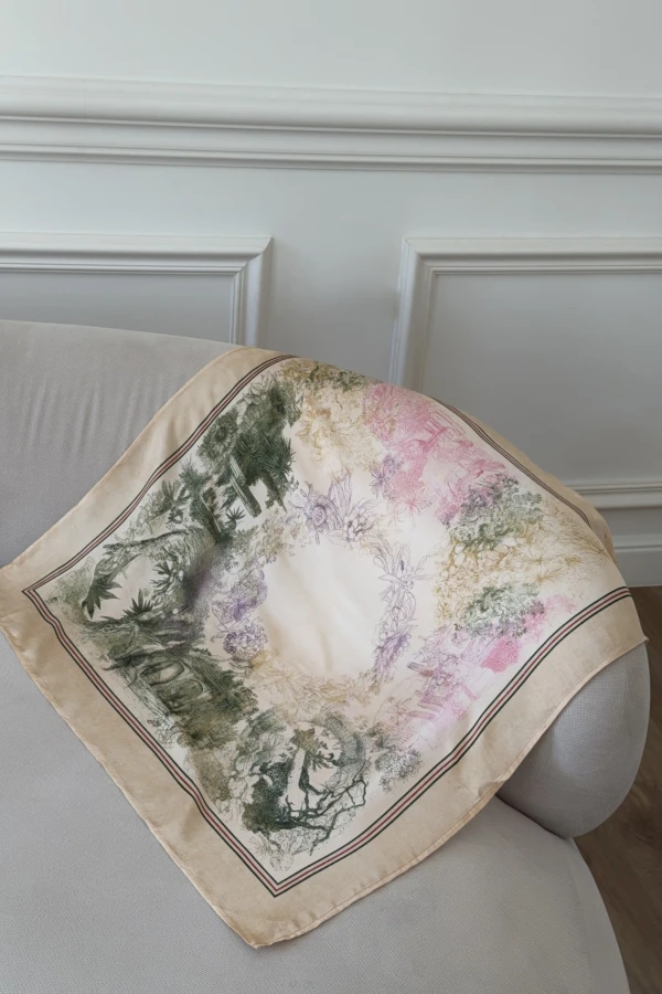 Apaszka 100% wiskoza beżowa