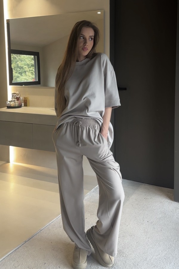 Spodnie damskie wiskozowe Loris beżowe