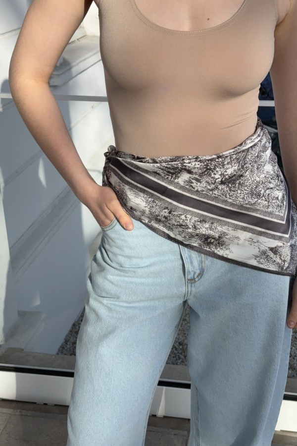 Apaszka damska z wiskozy Milana szara