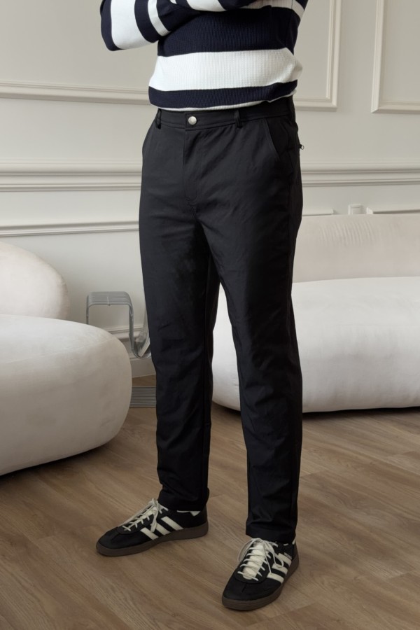 Spodnie męskie chino o prostym kroju czarne