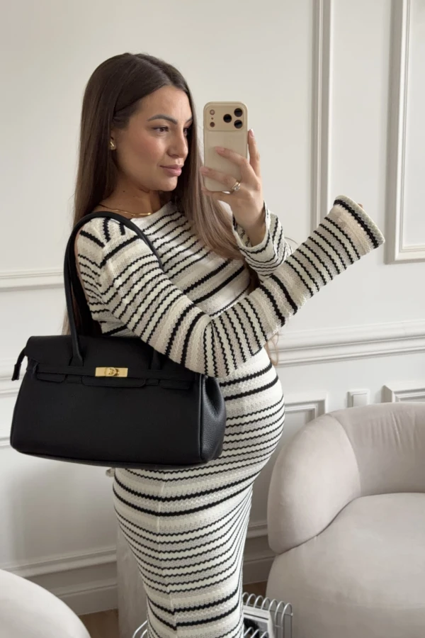 Torebka damska ze skóry naturalnej Estera czarna