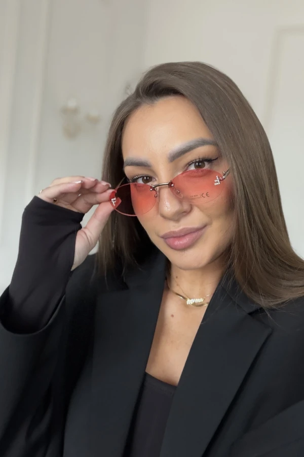 Okulary damskie Florence z pomarańczową soczewką UV 400